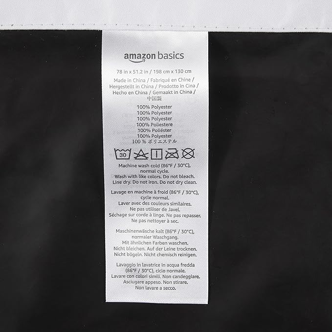 Amazon Basics Portable Blackout Curtain Shade with Suction Cups, 50"W x 78"L, 1 Pack, White-Ruum Studio Home