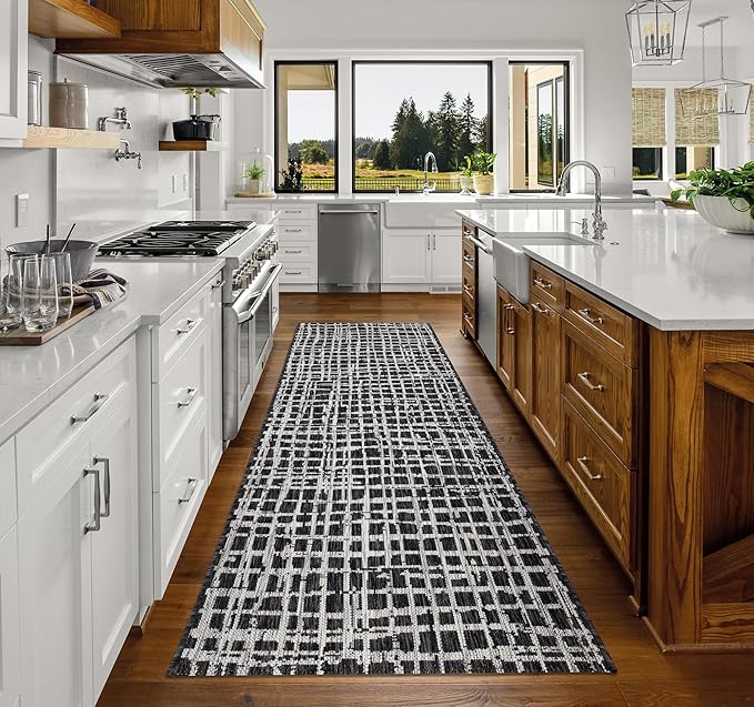 Keen Home Design Outdoor Runner Rug - 2x10 Washable Indoor/Outdoor Rug for Patio, Balcony, Kitchen, Garden, Beach, Deck and Porch. Size: 2'2" x 9'11"-Ruum Studio Home