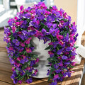 Faux Bougainvillea Artificial Flowers Plants for Outdoors Outside Decoration, 2pcs Fake Flowers Silk Long Trailing Vines UV Resistant Realistic for Front Door Porch Planter Urn Patio Balcony Yard, Mix-Ruum Studio Home