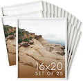 Haus and Hues 16x20 White Oak Wood Picture Frames Set of 25 - Premium Bulk Picture Frames 16x20 Bundle - Elegant Gallery Wall Frame Set for Posters, Art Display - Ideal for Wall Decor in Home & Office-Ruum Studio Home