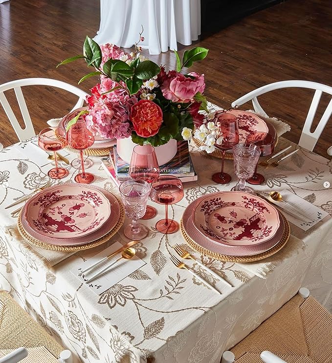 Saludi Original Dark Rose Wine Glasses, 16.5oz (Set of 6) Stemmed Single Color Red Barbie Glass - Great for All Wine Types and Occasions or Gifts - Luxury, Durable, Hand-Blown-Ruum Studio Home