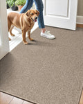 LUMI Indoor Door Mat 36"x56", Ultra Thin Low Profile Non-Slip Doormat for Home Entrance, Absorbent & Stain-Resistant Welcome Mats, Washable Entryway Mat for Front Door, Patio, Porch, Khaki-Ruum Studio Home