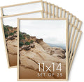 Haus and Hues 11x14 Natural Oak Wood Picture Frames Set of 25 - Premium Bulk Picture Frames 11x14 Bundle - Elegant Gallery Wall Frame Set for Posters, Art Display - Ideal for Wall Decor in Home &-Ruum Studio Home