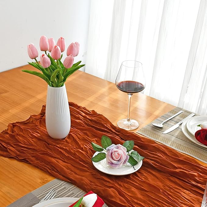 Mandy's Artificial Tulips 20 Stems Light Pink PU Faux Flowers for Wedding Home Decor 13.5 Inch-Ruum Studio Home