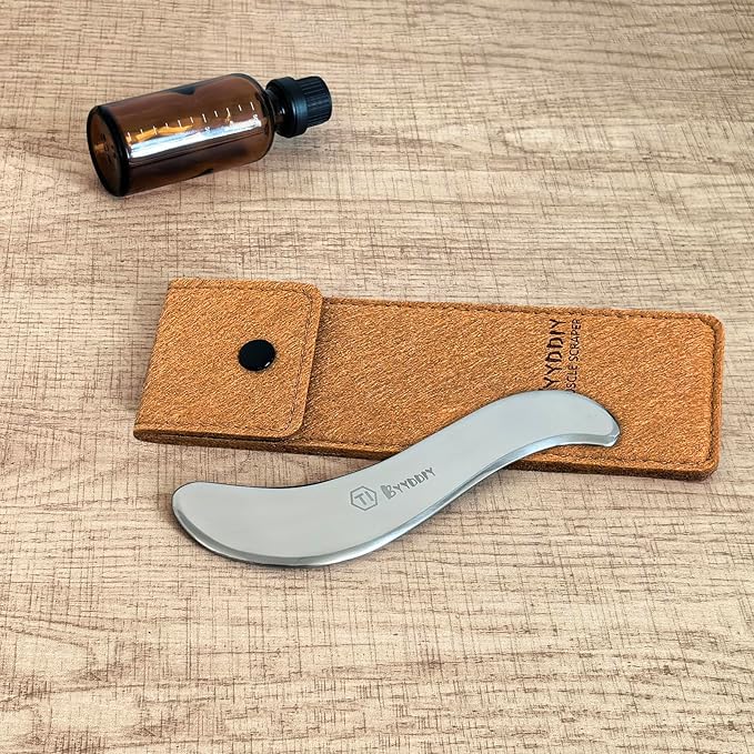 BYYDDIY 6.3 inch Hypoallergenic Titanium Gua Sha Muscle Scraper Tool,Muscle Scraping Tool (S-TI)-Ruum Studio Home