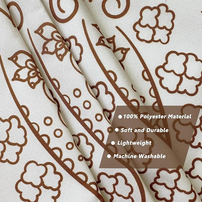 FORATER Floral Bohemian Tapestry, Flower Aesthetic Tapestry Indian Wall Hanging Boho Tapestries Mandala Room Decor for Bedroom Living Room Dorm (Flaxen, 61L x 53W)-Ruum Studio Home