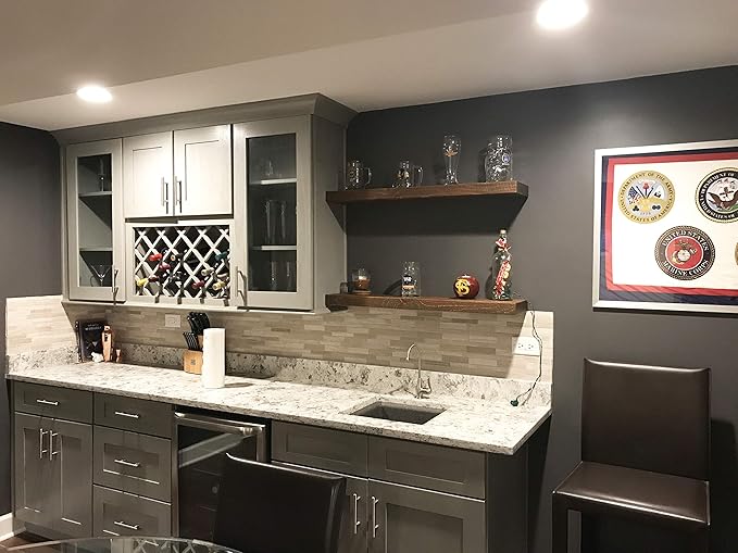 joelsantiques - 30 Inch Wooden Floating Shelves for Wall - 30x6x2 in - Made of Natural Wood - Long Heavy Duty Rustic Wall Shelves for Bedroom - Perfect for Living Room, Kitchen - Medium Brown-Ruum Studio Home