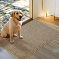 JSEI Dirt Trapper Door Mat 24"x36" Non-Slip Washable Entrance Mat, Dog Doormats, Absorbent & Fade-Resistant Floor Mats, Low Profile Welcome Mats for Entryway, Front Door, and Inside Entrance, Beige-Ruum Studio Home