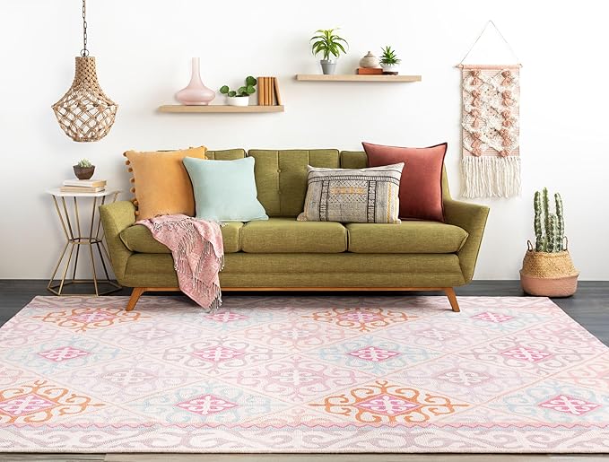 Mark&Day Wall Art, Unterweitersdorf Bohemian Farmhouse White Macrame Tapestry Wall Hanging for Living Room, Bedroom, Office or Kitchen (22"H x 14"W)-Ruum Studio Home