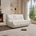 Bean Bag Chair, Oversized Loveseat Fireside Chair for Adults, 2 Seater with Memory Foam Filled, Lazy Sofa Lounge Floor Sofa for Living Room, Bedroom, Office, No Assembly Required. (Beige)-Ruum Studio Home