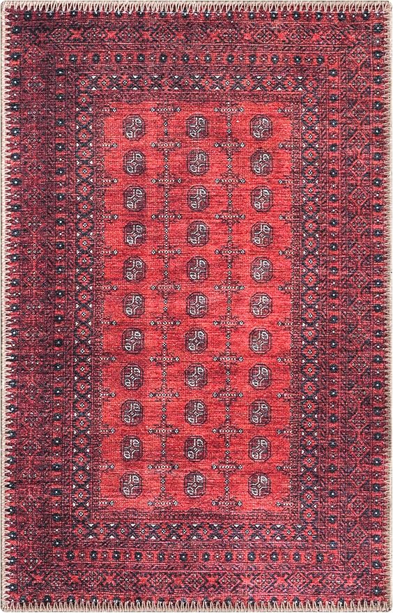 Keen Home Design 2x3 Rug - Machine Washable Entry Rug with Non-Slip Backing, Ideal for Enteryway, Kitchen, Bathroom, Laundry Room - Vintage, Easy Clean, Durable, Low Pile Rug - (2' x 3')-Ruum Studio Home