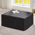 Hobestluk Rectangle Ottoman Memory Foam Footrest for Couch with Removable Cover Large Floor Seating for Adults Ottoman Coffee Table for Living Room, Bedroom or Office (Strip Grey, Footrest)-Ruum Studio Home