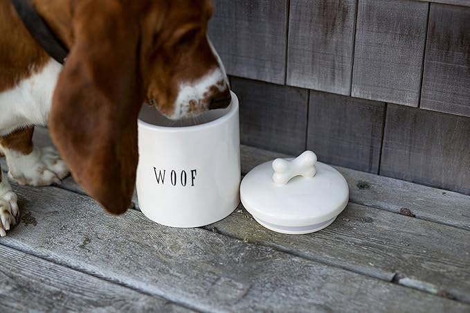Creative Co-Op Woof Jar with Bone Handle on Lid-Ruum Studio Home