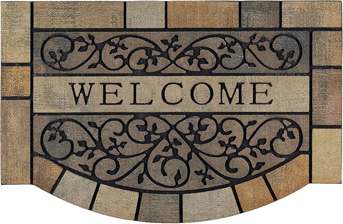 CHICHIC Entrance Door Mat Large 24 x 36 Inch Entry Way Doormat Front Door Rugs Outdoors Heavy Duty Welcome Mat, Non Slip Rubber Back Low Profile for Garage, Patio, High Traffic Area, Vine-Ruum Studio Home