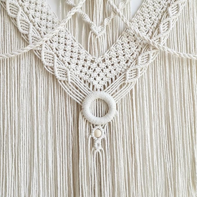 Achart Macrame Wall Hanging Large- Boho Wall Decor- large wall art- Wall Decor Living Room- Macrame Tapestry Boho Decor for Bedroom (Triangle)-Ruum Studio Home