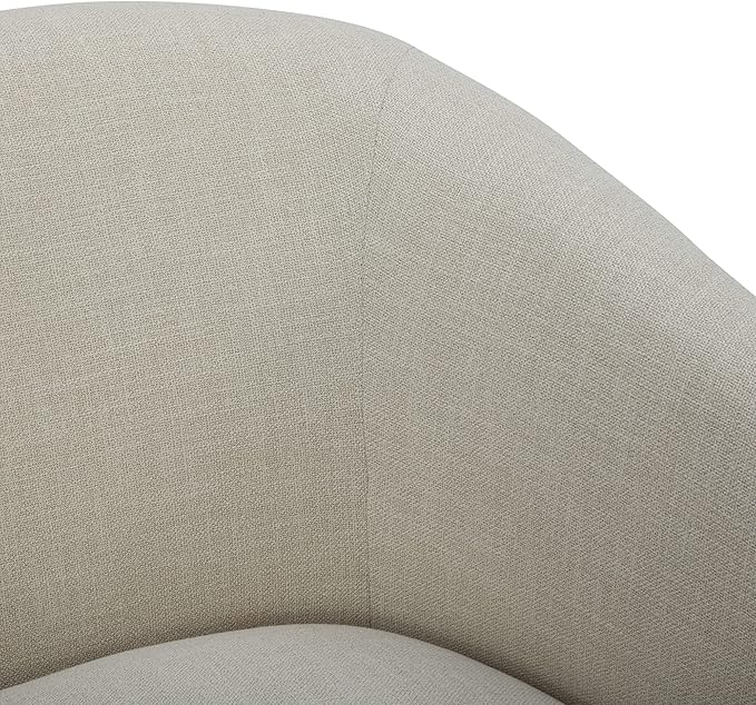 CHITA Swivel Accent Chair, FSC Certified Upholstered Fabric Barrel Chair for Living Room, Fully Assembled, Linen-Ruum Studio Home