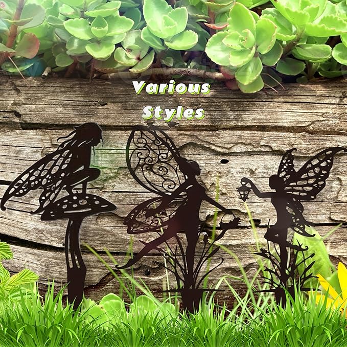 Decorative Garden Stakes, Fairy Garden Statues for Home and Garden (3)-Ruum Studio Home
