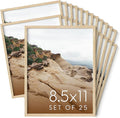 Haus and Hues 8.5x11 Natural Oak Wood Picture Frames Set of 25 - Premium Bulk Picture Frames 8.5x11 Bundle - Elegant Gallery Wall Frame Set for Posters, Art Display - Ideal for Wall Decor in Home &-Ruum Studio Home