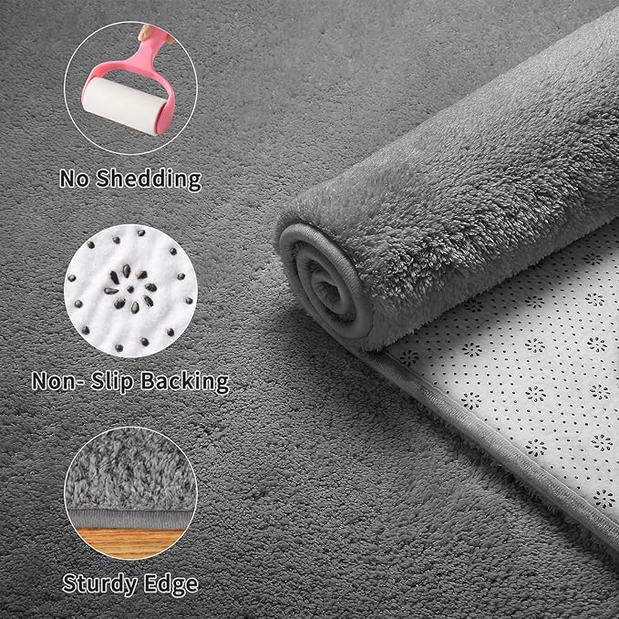 Sour Lemon 9x12 Area Rugs for Living Room, Soft Large Area Rug Fluffy Rugs for Bedroom，Machine Washable Area Rug Non Slip Carpet Rug for Living Room Playroom Kids Room Home Decor-Ruum Studio Home