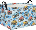 HIYAGON Rectangular Monster Truck Basket for Kids Baby Basket for Boys and Girls Cute Toy Storage Organizer Bin Box Truck Room Decor(Monster Truck)-Ruum Studio Home