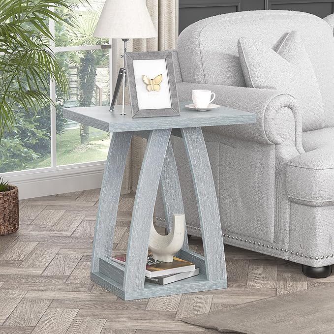 End Table, Side Table, Nightstand, Sofa Side Table with Shelf, Modern End Table for Living Room, Bedroom-Ruum Studio Home