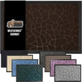 GORILLA GRIP 100% Waterproof All-Season WeatherMax Doormat, 72x24, US Designed Natural Rubber, Stain and Fade Resistant, Low Profile Indoor Outdoor Door Mats, Easy Clean Patio Mat, Dark Brown Pebble-Ruum Studio Home