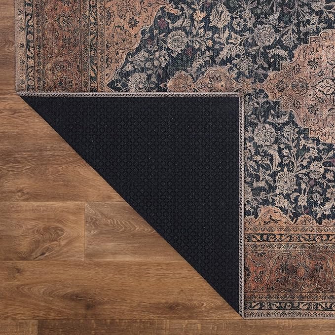 Keen Home Design 2x12 Rug - Machine Washable Runner Rug with Non-Slip Backing, Ideal for Hallway, Entryway, Kitchen, Laundry Room - Vintage, Easy Clean, Durable, Low Pile - (2'6" x 12')-Ruum Studio Home