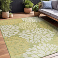 Beverly Rug Outdoor Rug 8x10 Modern Exotic Tropical Leaf Area Rugs for Indoor and Outdoor Patio Deck Porch Garden Water Resistant Washable Outside Carpet (8 x 10 Green)-Ruum Studio Home