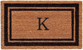 Calloway Mills 152963672 Black Border 36" x 72" Monogram Doormat Letter (K)-Ruum Studio Home