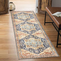 Keen Home Design 2x7 Rug - Machine Washable Runner Rug with Non-Slip Backing, Ideal for Hallway, Entryway, Kitchen, Laundry Room - Vintage, Easy Clean, Durable, Low Pile Rug - (2'6" x 7')-Ruum Studio Home