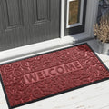 Yimobra Door Mat Indoor Outdoor Entrance, Non Slip Welcome Front Doormats, Heavy Duty Rubber Backing, Stain and Fade Resistant, Low Profile, Easy Clean Patio Garage Floor Mats, 47 x 32, Wine Red-Ruum Studio Home