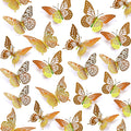 SAOROPEB 3D Butterfly Wall Decor - 48 Pcs, 4 Styles, 3 Sizes - Removable Gold Decorations for Birthday & Party Celebrations-Ruum Studio Home