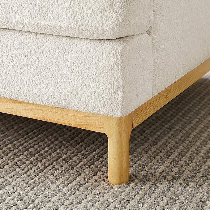 Oversized Accent Chair, Mid Century Modern Upholstered Armchair for Living Room, Comfy Chair for Bedroom Reading Chair, Single Sofa for Small Space with Rubberwood Base-Ruum Studio Home