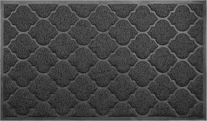 Door Mat Outdoor, 29x17, Welcome Mats for Entryway, Front Doormat for Home Entrance, Patio, Garage, RV Mats for Outside, Indoor Floor Mat, Durable, Non-Slip, Catches Muddy and Dirt(Black)-Ruum Studio Home