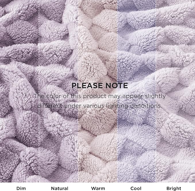 Bedsure GentleSoft Lavender Fog Throw Blanket for Couch - Checkered Fleece Blankets Gifts for Women Men Girls, Cute Soft Cozy Throw for Bedroom Home Decor Gifts, 50x60 Inches-Ruum Studio Home