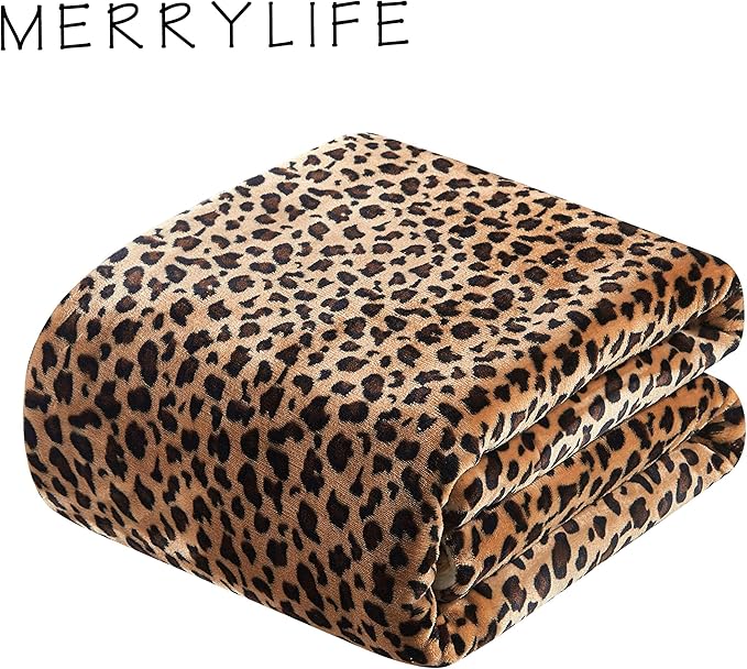 MERRYLIFE Leopard Throw Blanket Decorative Fleece Throw | Ultra-Plush Colorful Oversized | Couch Blanket Travel Lap | (50" 60", Cheetah)-Ruum Studio Home