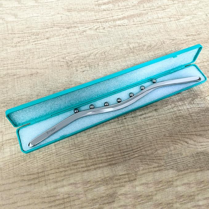 BYYDDIY Steel Muscle Scraper Stick with Steel Balls for Lymphatic Drainage,Body Massage, Release Myofascial Trigger Points Reduce Muscle Soreness Tightness Leg Cramps for Physical Therapy (Mz)-Ruum Studio Home