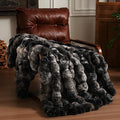 BENVWE Fluffy Faux Fur Throw Blanket for Couch, Soft Plush Thick Cozy Fuzzy Luxury Minky Bubble Blanket for Home Living Room Decor Gift for Women, Tie-dye Grey, 50" x 60", 1100GSM-Ruum Studio Home