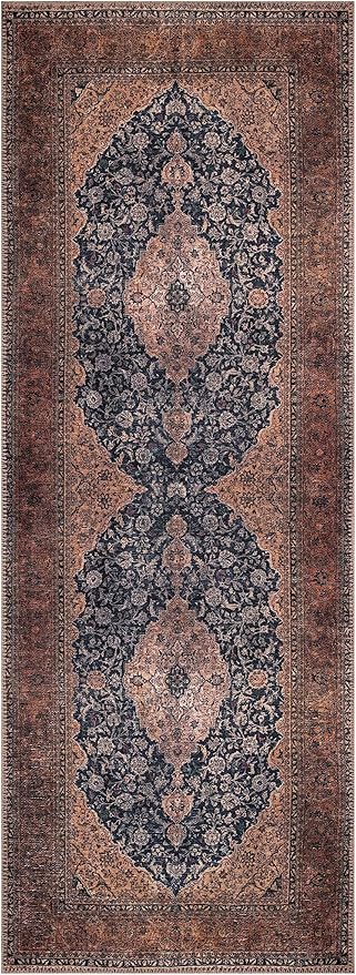 Keen Home Design 2x10 Rug - Machine Washable Runner Rug with Non-Slip Backing, Ideal for Hallway, Entryway, Kitchen, Laundry Room - Vintage, Easy Clean, Durable, Low Pile - (2'6" x 10')-Ruum Studio Home