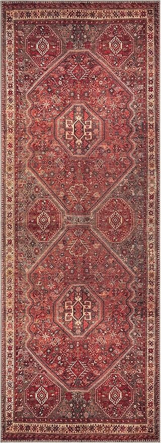 Keen Home Design 2x12 Rug - Machine Washable Runner Rug with Non-Slip Backing, Ideal for Hallway, Entryway, Kitchen, Laundry Room - Vintage, Easy Clean, Durable, Low Pile - (2'6" x 12')-Ruum Studio Home