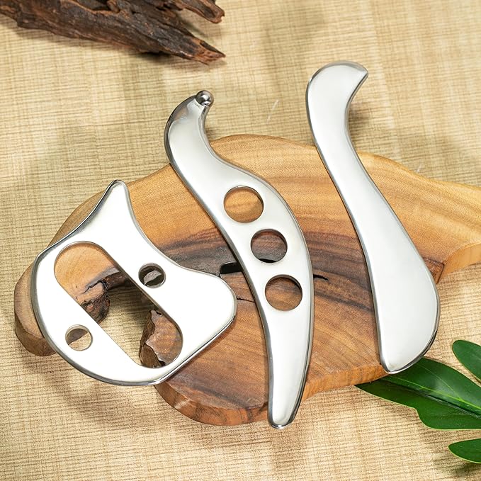 Gua sha Tool gua sha Stainless Steel iastm Tool Gussha Massage Tool Muscle Scraping Tool for Soft Tissue Therapy and Reduce Arms,Back, Legs, Neck Muscle Pain(XSS)………-Ruum Studio Home