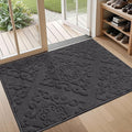 COSY HOMEER-Door-Mat-Non-Slip-Entryway-Rug 32”x48” Absorbent Welcome Mats Washable Dirt Trapper Door Mat Entrance Floor Mats for Front Back Doormats and Wet Shoes,Dark Grey-Ruum Studio Home