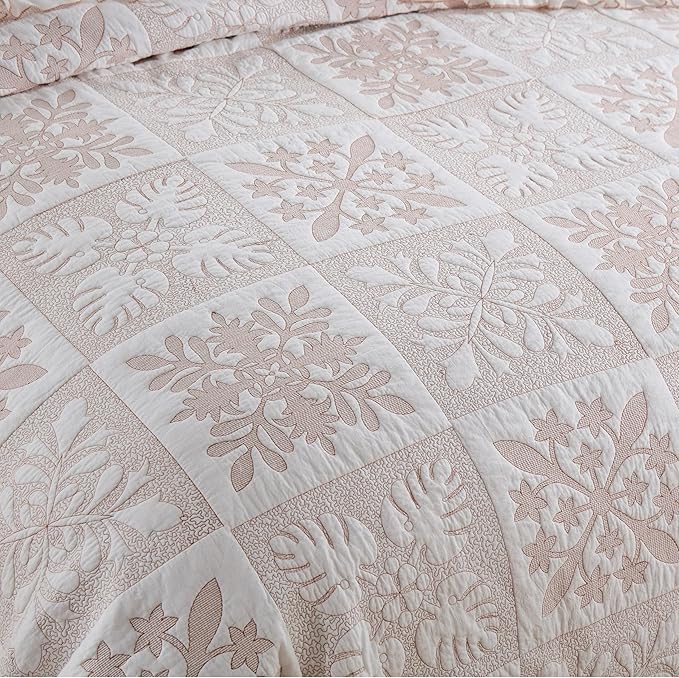 MarCielo 3-Piece 100% Cotton Oversized Bedspread Lightweight Quilt Coverlet Embroidery Farmhouse Bedding Set (TJ Colorful,King (112"x102"))-Ruum Studio Home