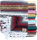 Del Mex Classic Mexican Blanket, Large Authentic Woven Falsa Throw (70"x50"), Artisan Southwest Décor for Beach, Yoga, Outdoors (Burgundy)-Ruum Studio Home