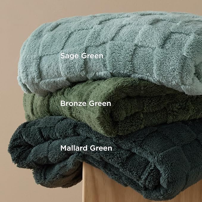 Bedsure GentleSoft Twin Blanket for Bed Bronze Green - Super Soft Cozy Blankets for Women Men Girls, Cute Fuzzy Fleece Throws for Bedroom Couch, 60x80 Inches-Ruum Studio Home