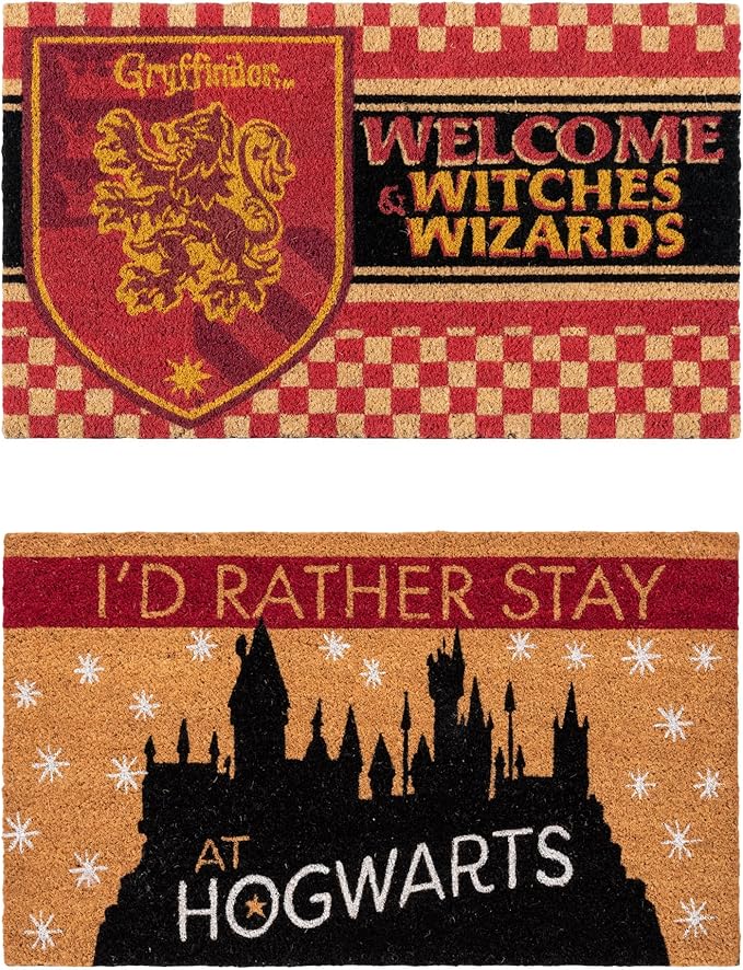 Gertmenian Harry Potter Coir Doormat - 2x3 Welcome Mat (2-Pack), Ideal for High Traffic Areas in Front Door, Garage, Entryway - Paramount Hogwarts/Witches, 80027-Ruum Studio Home