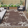 COCOER Outdoor-Rug 6x9 ft Waterproof Reversible Outdoor Plastic Straw Rug RV Indoor Outdoor Carpet Quick Dry Patio Rug Camping Mat for Balcony Backyard Picnic Beach-Brown&Beige-Ruum Studio Home