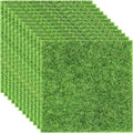 Elcoho 12 Pieces Fake Grass for Crafts Fairy Garden 6 x 6 Inches Artificial Garden Grass for Miniature Ornament Dollhouse DIY Decoration-Ruum Studio Home
