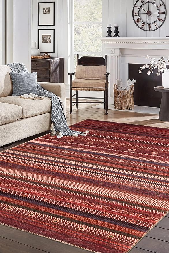 Keen Home Design 3x5 Rug - Machine Washable Entry Rug with Non-Slip Backing, Ideal for Enteryway, Kitchen, Bathroom, Laundry Room - Vintage, Easy Clean, Durable, Low Pile Rug - (3' x 5')-Ruum Studio Home