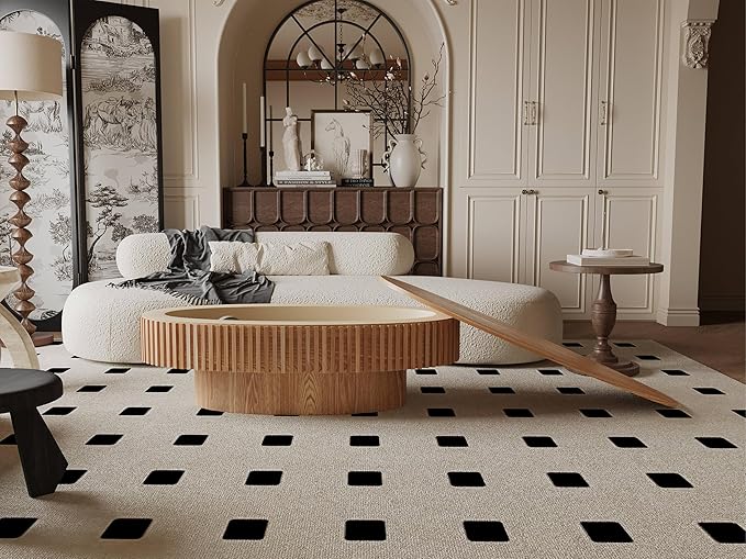 47.2''Oval Coffee Table with Storage, Mid Century Modern Drum Center Tables with Lid Fluted Solid Wood Side Coffee Table Pedestal Tea Table for Living Room, Bedroom, Apartmen-Natural-Ruum Studio Home